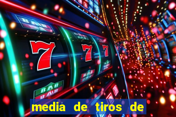 media de tiros de meta por jogo